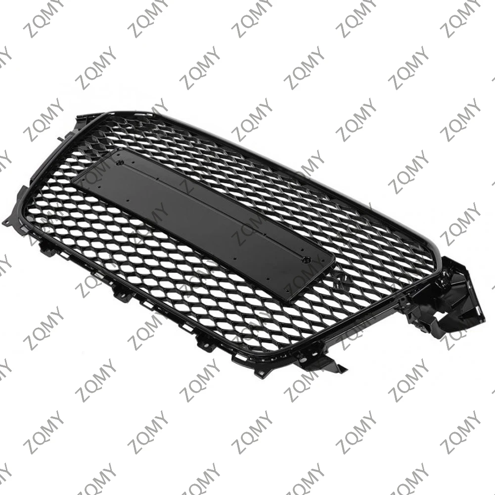 With/Logo For Audi A4/A4L/S4 2013 2014 2015 2016 Car Front Bumper Grille Centre Panel Styling Upper Grill (Modify RS4 style)