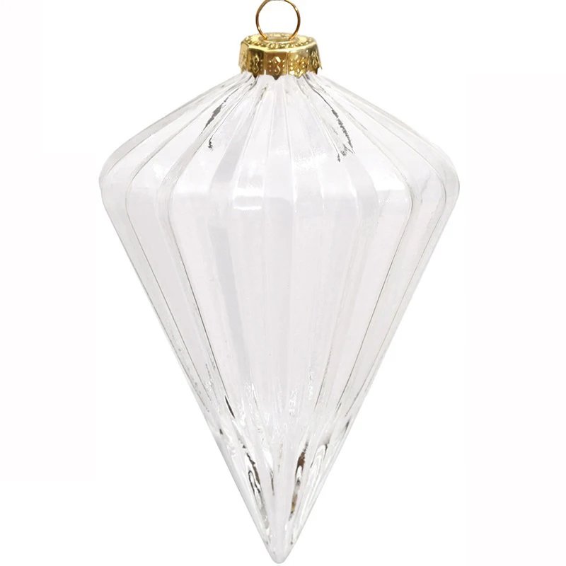 5 Pieces x DIY Paintable Home Wedding Christmas Xmas Decoration Ornament 120*70mm Glass Diamond