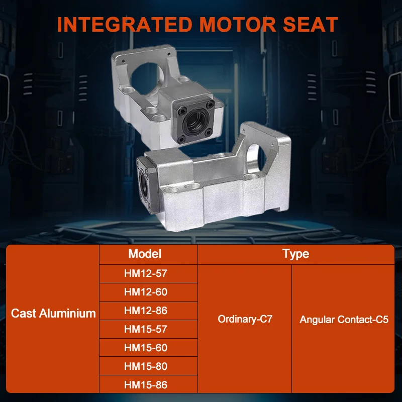 Stepper Servo Motor Base Integrated Bracket Support Aluminum Alloy HM12-86 Suitable For Nema34