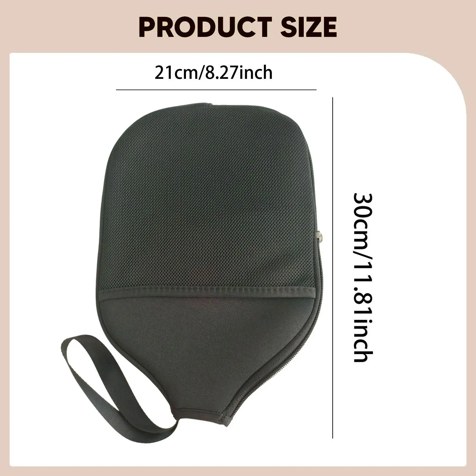 

Универсальный неопреновый чехол для ракетки для пиклбола, легкий, на молнии, с сетчатым карманом, для повседневного использования