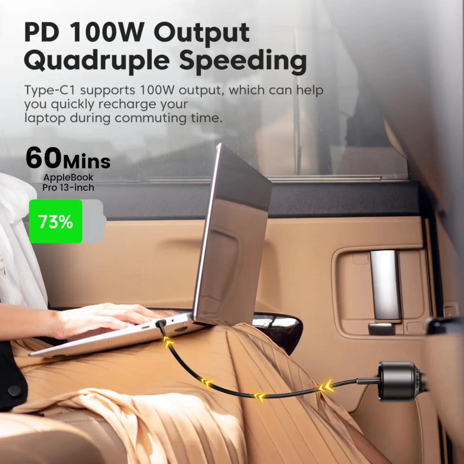 Efficient High Speed 175W Fast Charging Car Phone Charger with Quick Charge 4.0, 3.0, and PPS USB Type C - S23 Model 15 14 for R