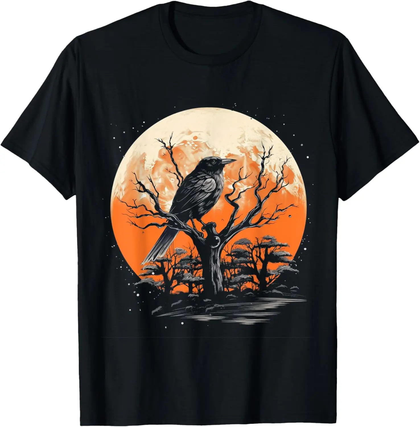 Scary Bird Halloween Costume Goth Gothic Men Women Kids T-Shirt