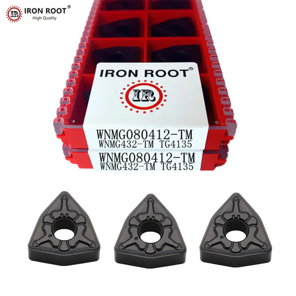 IRON ROOT CNC Lathe Turning Tool Carbide Turning Insert  WNMG080404,WNMG080408,WNMG080412,MS,PM,TG4135 For MWLNR/L Tool Holder