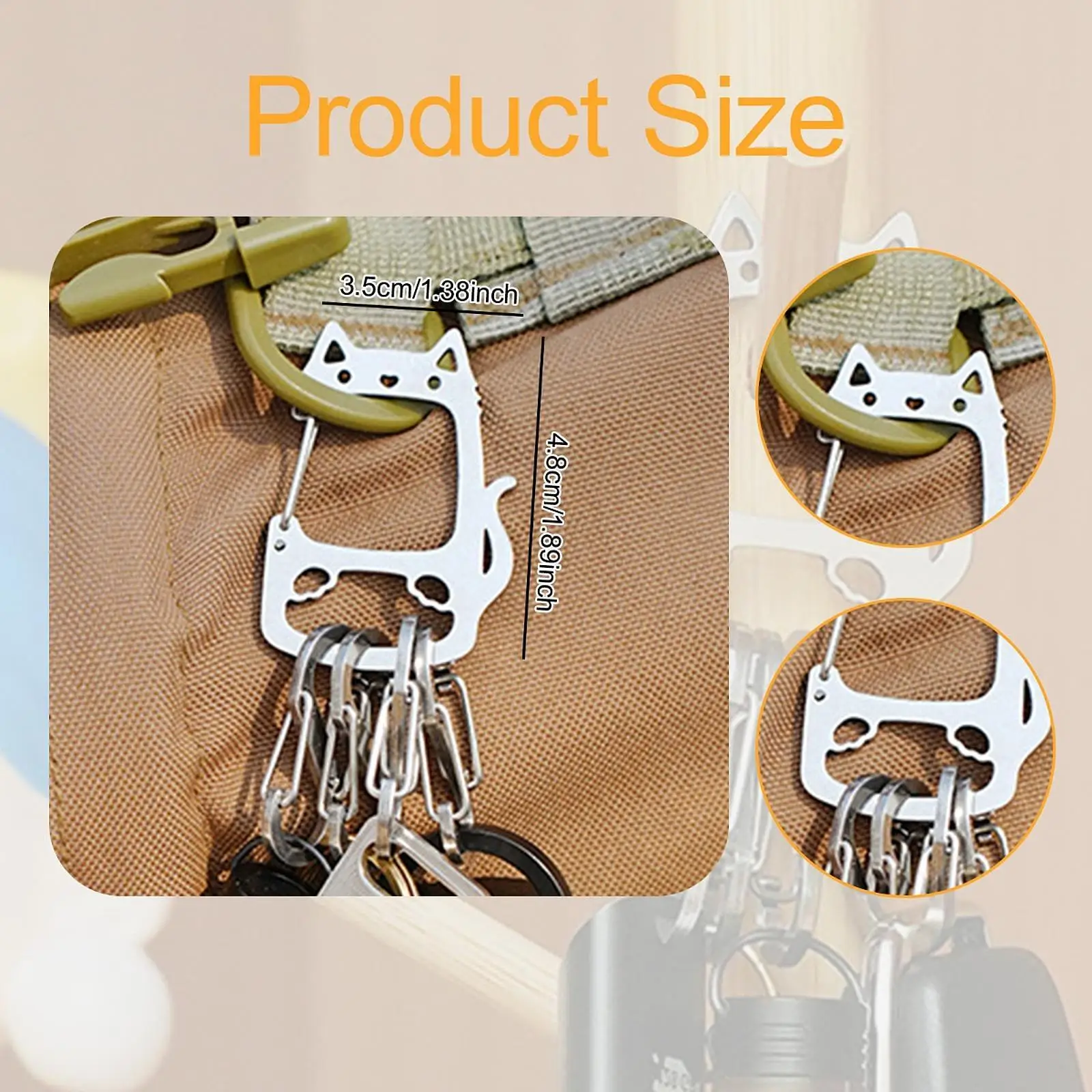 พวงกุญแจโลหะใส่ของจำเป็นในชีวิตประจำวันสำหรับผู้หญิงที่บ้านในวันครบรอบ