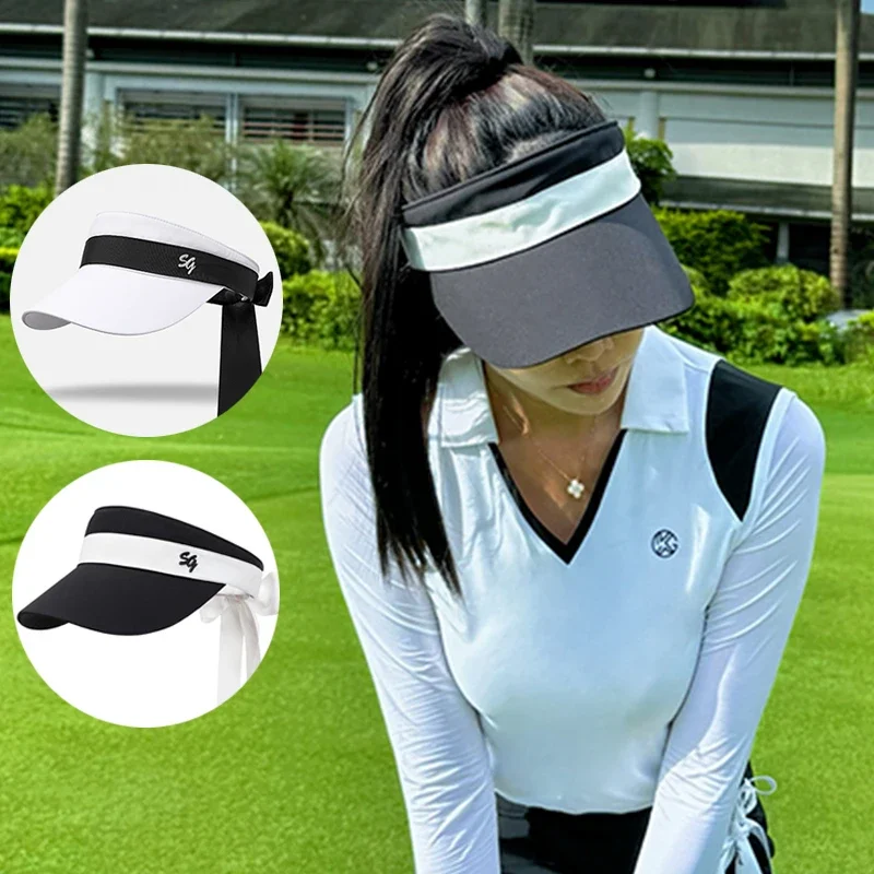 SG New Golf Hat Women Spring Summer Breathable Empty Top Hats Ladies Sun Visor Golf Cap Sports Tennis Ruuning Sunshade Cap