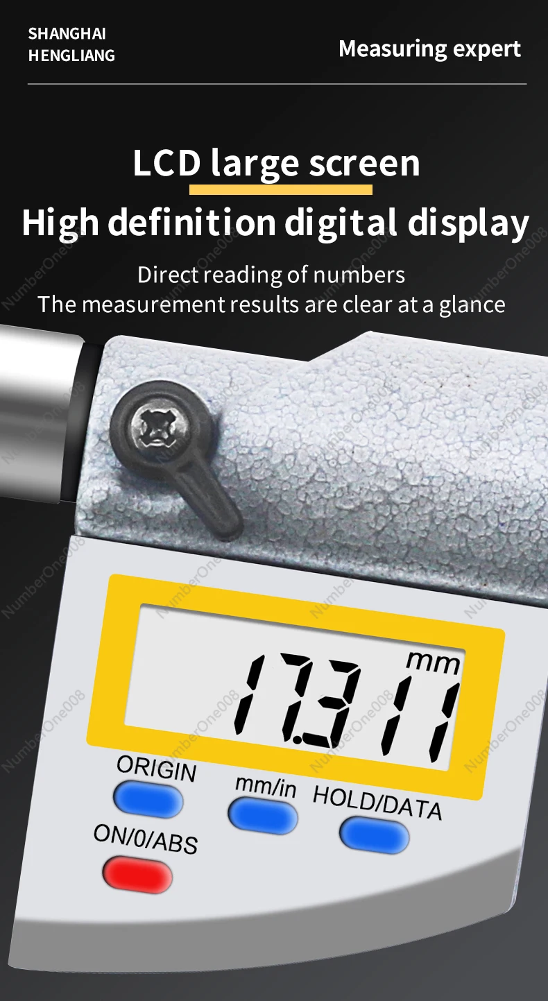 0.001mm Measurement IP65 High-precision Micrometros Stainless Steel Depth Gauge Depth Micrometer Micrometer Digital