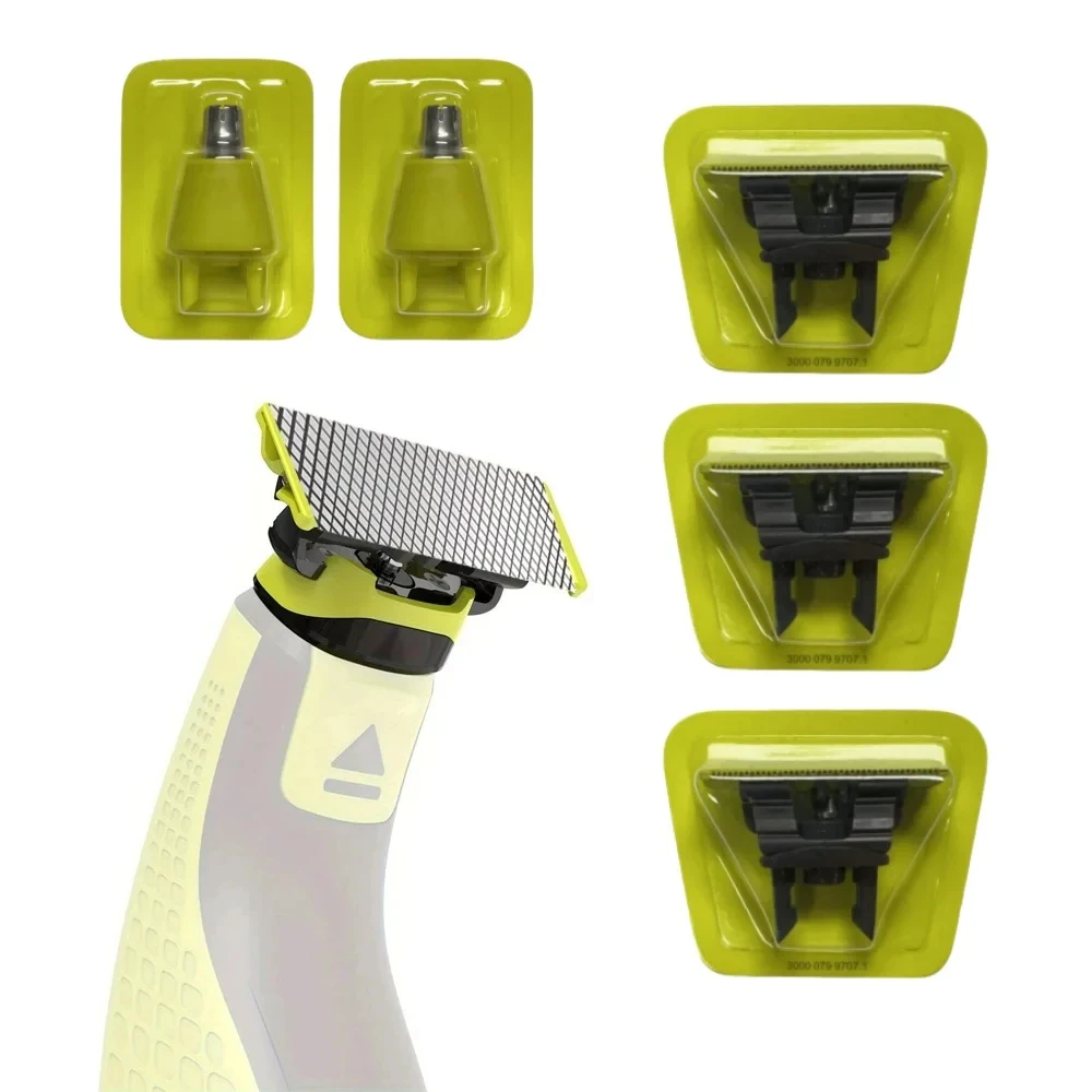Cuchillas de Repuesto para Recortador de Vello Nasal OneBlade QP2520 QP2630 QP6510 QP6520 QP6530, Afeitadora Eléctrica Híbrida