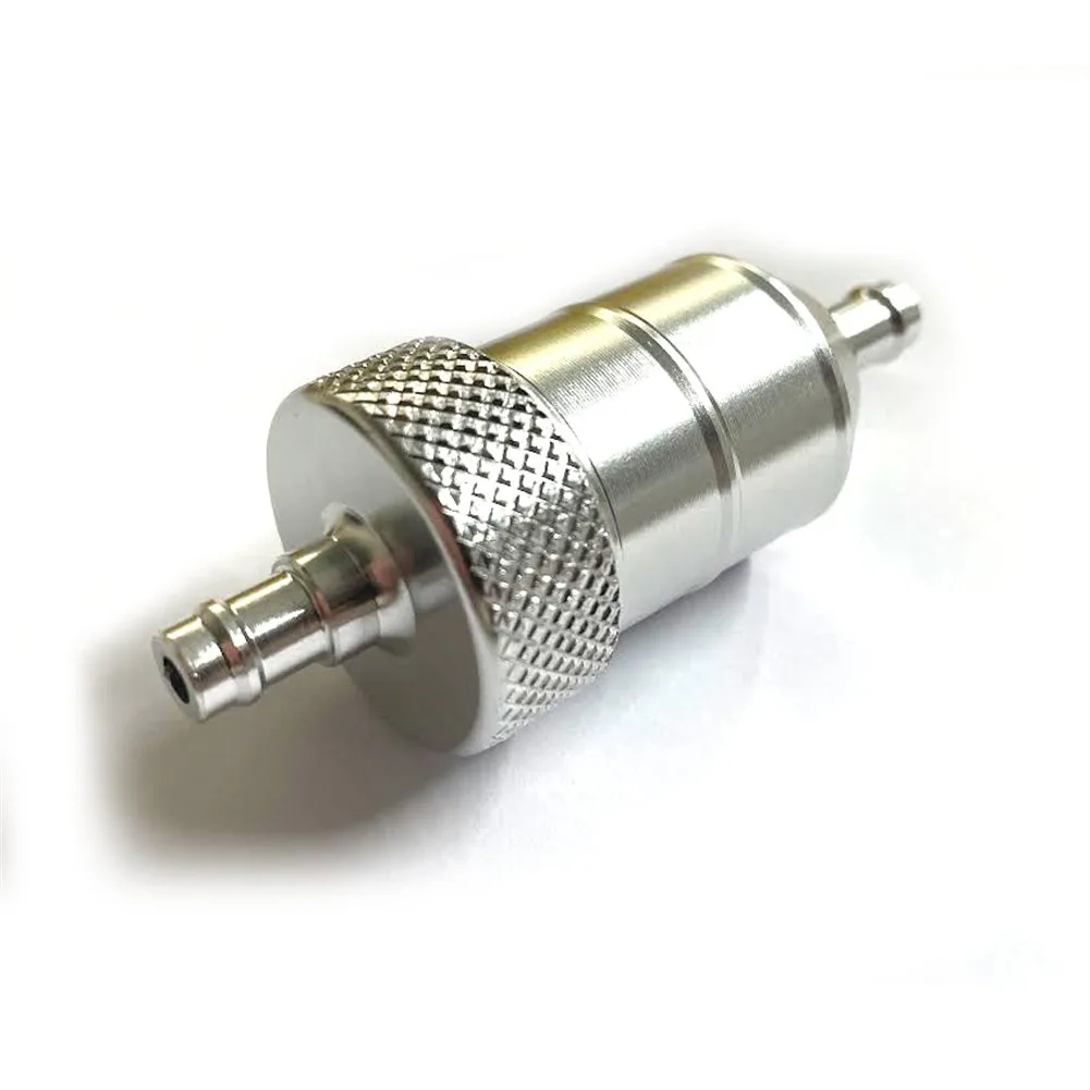 Accessories Replacement Fuel Filter Fuel Filter Tool New Silver 1 Pcs 5/16 Inlet And Outlet CNC Aluminum Alloy