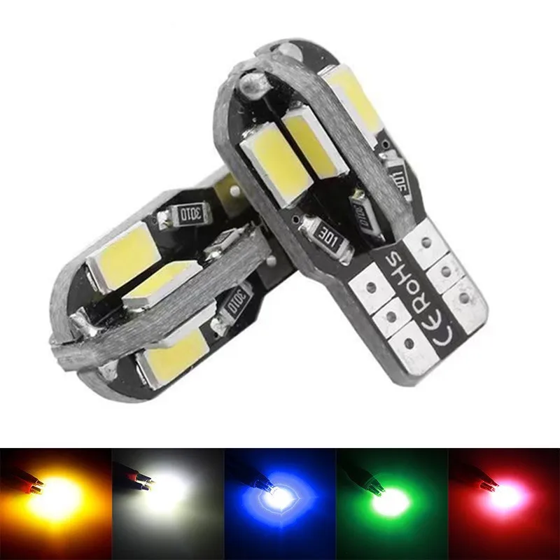 

2/4/10PCS CANBUS T10 W5W 194 Led Bulb 5630/8smd 12V Car Interior Reading Light Clearance Lights License Plate Lamp Signal Bulbs