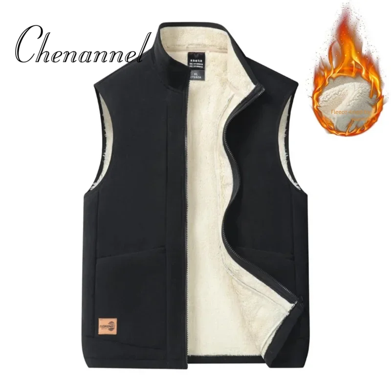 Nuevo chaleco de lana de cordero para claro y otoño para hombre، تشاليكو كاليدو، غير رسمي، كون كويل ألتفادو، أيضًا دي سي