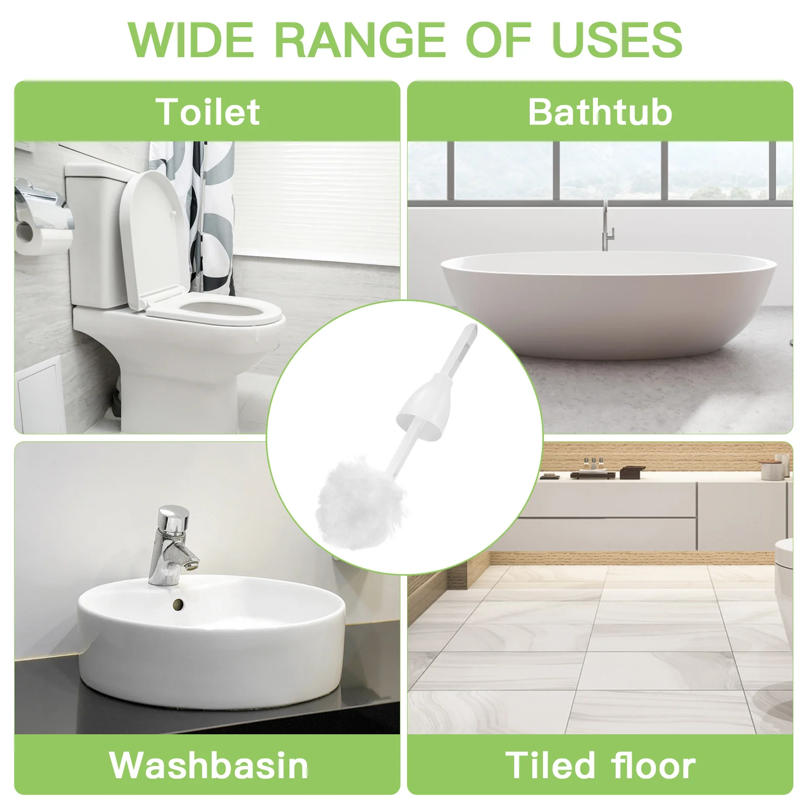 5 قطعة مجموعة فرشاة المرحاض مقبض طويل شعيرات ناعمة غطاء مخروطي تخزين معلق الحمام فرشاة تنظيف المرحاض العام شعيرات النايلون #4