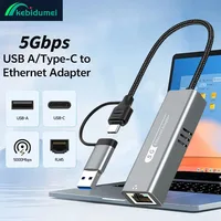 Kebidumei 5Gbps USB 3,2 tipo C adaptador Ethernet RTL8157 5000Mbps tarjeta de red Lan convertidor de Cable de Internet para Win 11 PC/portátil