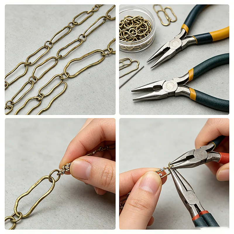 1 metr Doreen Box Big Link Chain Findings Alloy Bronze Tone 25x9mm Chains For DIY Necklace Bracelet Jewelry Making Accessories — zdjęcie 6