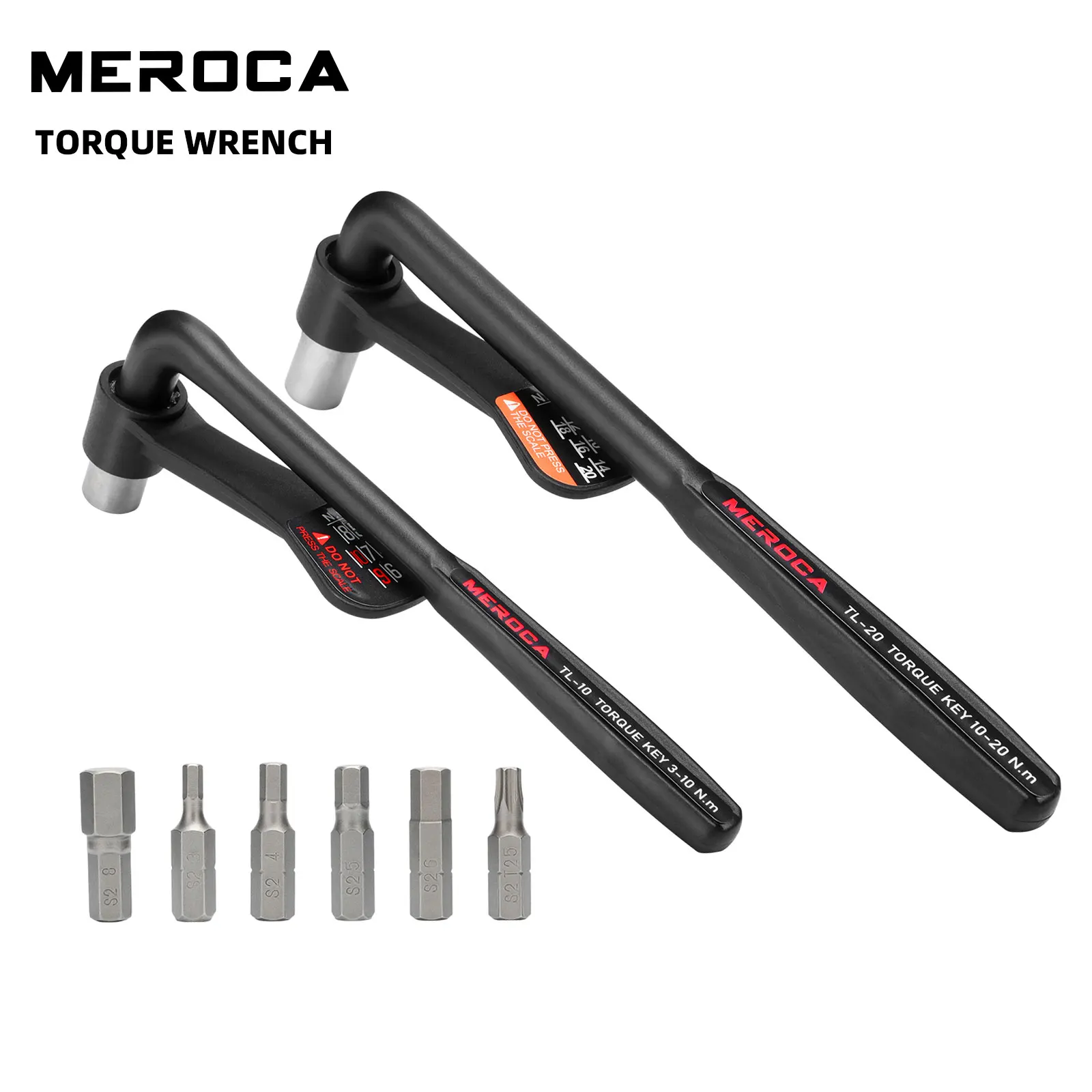 MEROCA Bicycle Torque Wrench 10-20nm High-Precision Torque Tool Bike Convenient Torque Wrench Inner Hexagonal Set