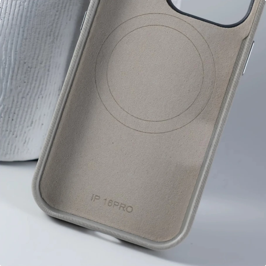Metal Lens Flannel Fiber Magnetic Shockproof Leather Case For iPhone 17 Air 16 15 14 13 12 Pro Max Magsafe Wireless Charge Cover
