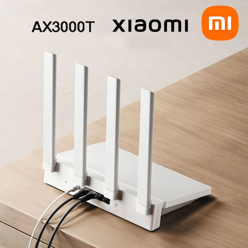 Xiaomi roteador ax3000t malha wifi6 2.4ghz 5ghz 3000mbs 256mb dupla rede de sinal wan qualcomm cpu repetidor amplificador com mi casa