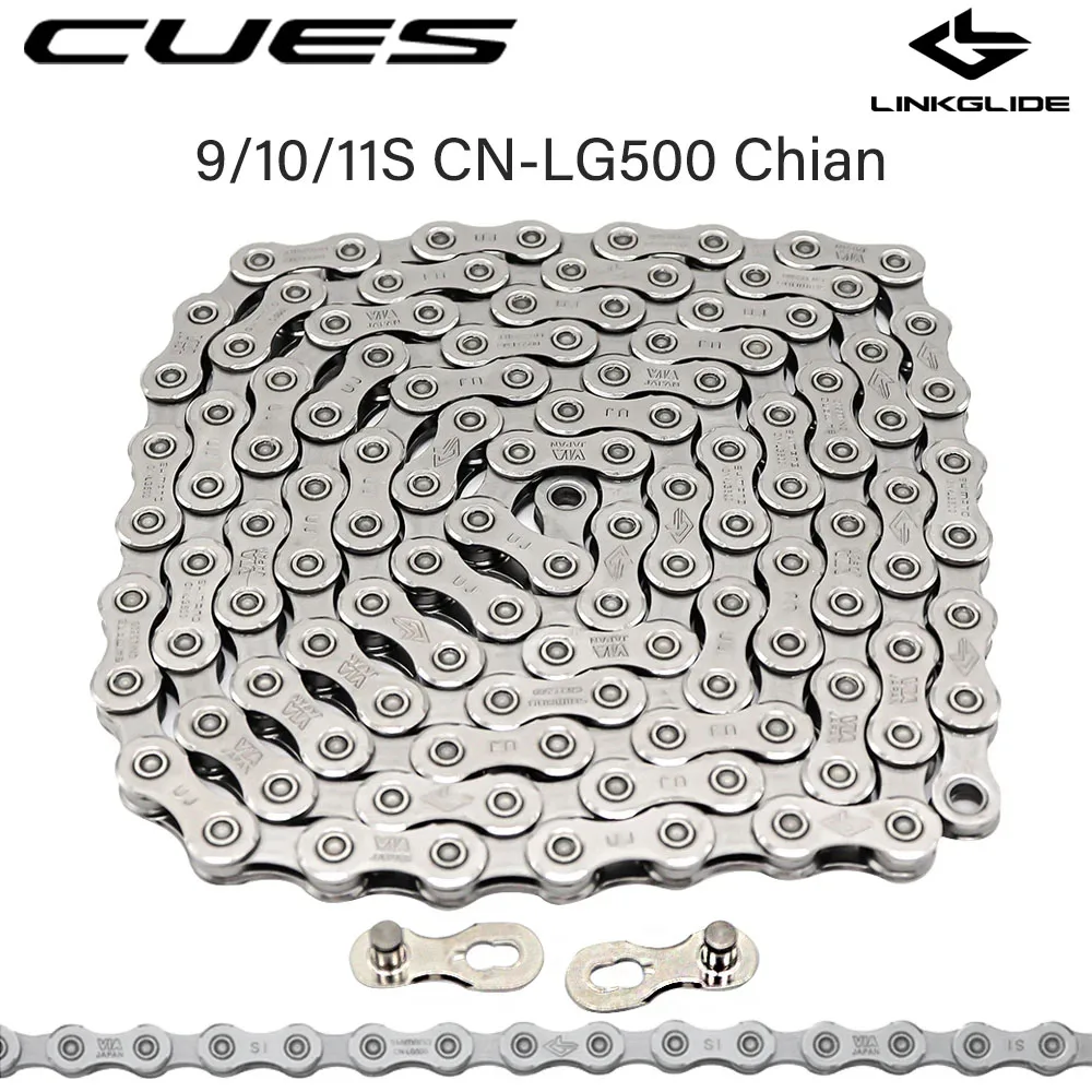 SHIMANO EP8 CN-LG500 MTB Road Bicycle Chain CUES LINKGLIDE 9/10/11 Speed 116 Links E-bike MTB Chain Bicycle Cycling Equipment