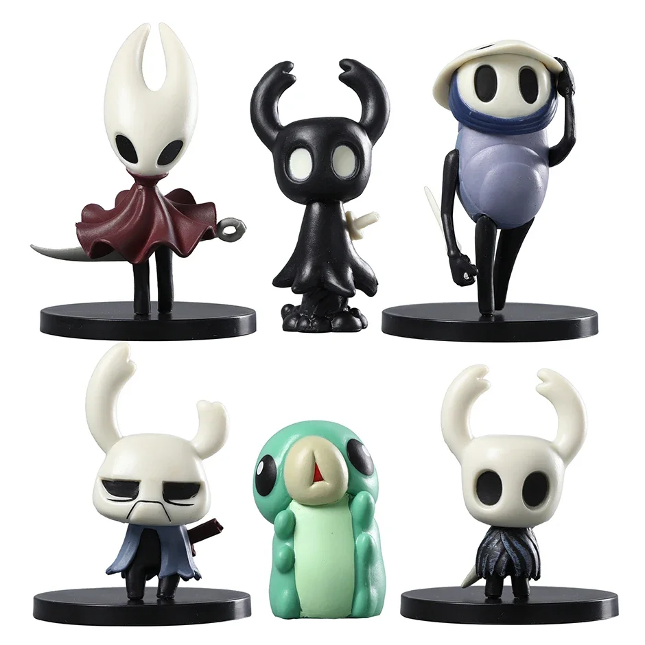 Hollow Knight The Knight Hornet Quirrel Zote Grub Figure Toys Figuras Deco Ornaments Collection Model 6pcs/set