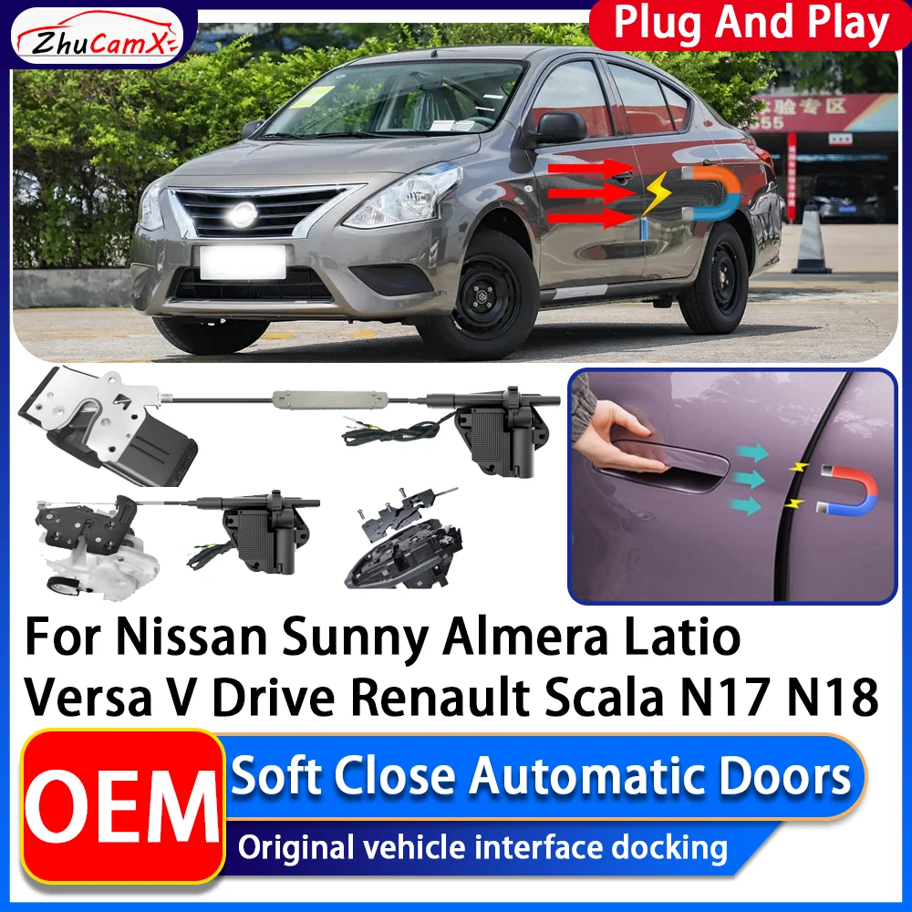 Electric Suction Power Soft Close Car Door Automatic Closing For Nissan Sunny Almera Latio Versa V Drive Renault Scala N17 N18