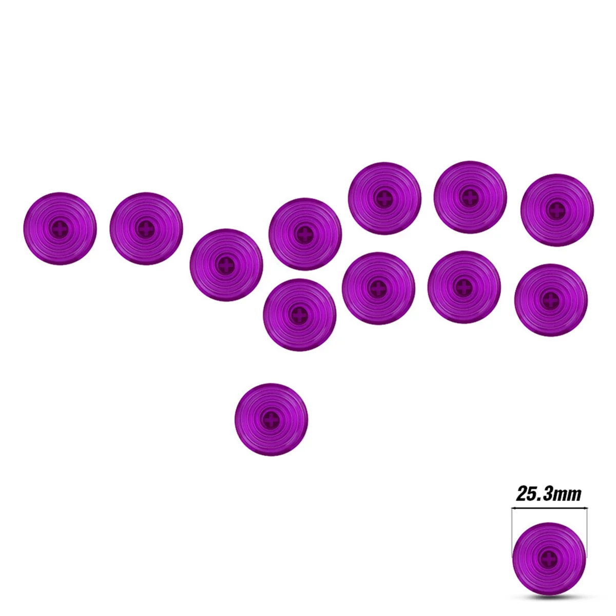 New 12PCS Hitbox Button Caps Replacement for Arcade Controller Hitbox Controller Mechanical Button DIY Accessories Pink