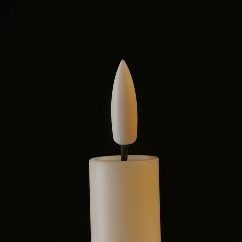 10" Led taper Candlestick 3D Wick Flickering Flat edge Stick Candle Battery Operate Wedding Home Table Party Decorative Lighting
