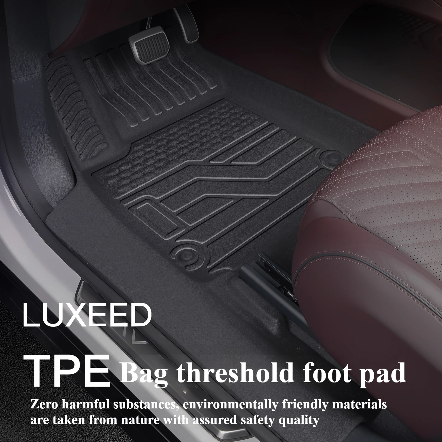 Apply LUXEED R7 fully encircling TPE bag threshold mat and TPE trunk mat