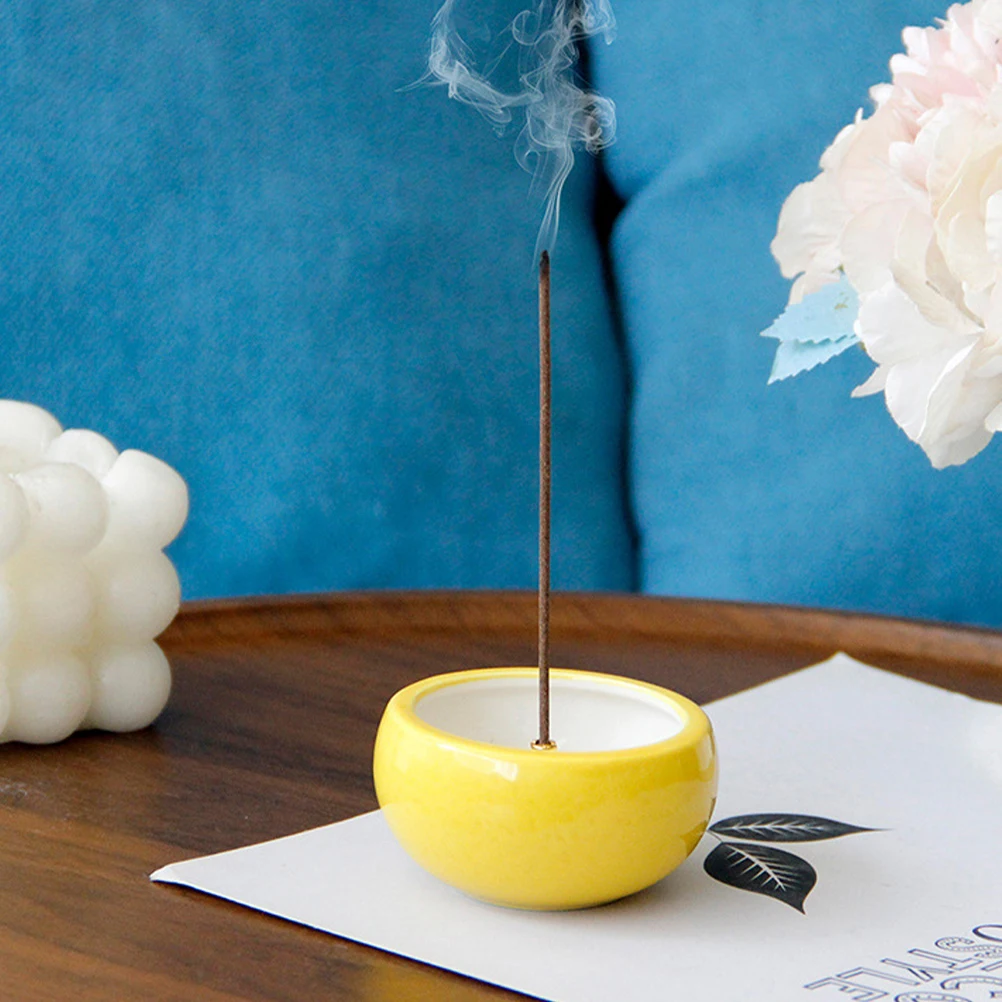 

Ceramic Incense Holder Mini Ash Catcher for Sticks Home Office Decor Incense Sticks Holder Ceramic Burning Bowl