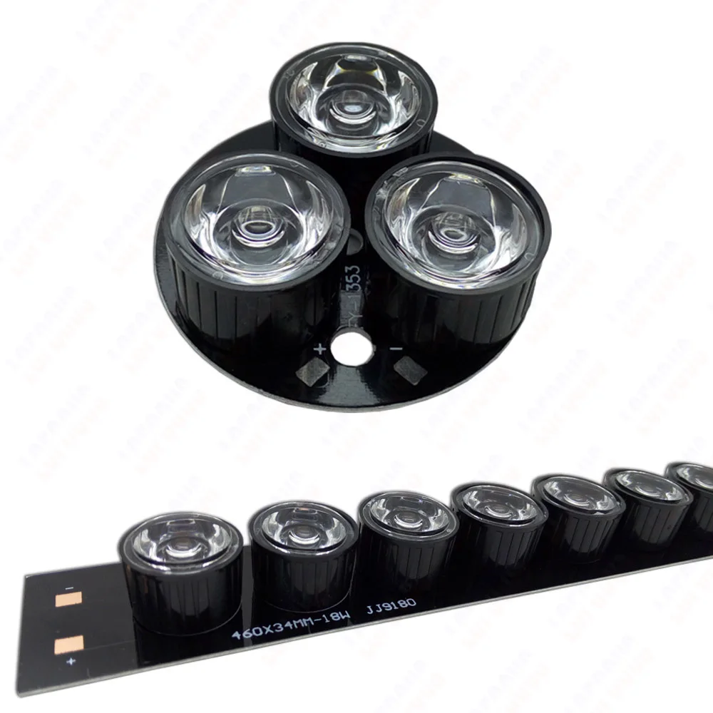 10set High Power 1W 3W 5W LED Lens 20MM PMMA Lenses With Bracket 5 8 15 25 30 45 60 90 120 Degree For 1 3 5 Watt Light Beads