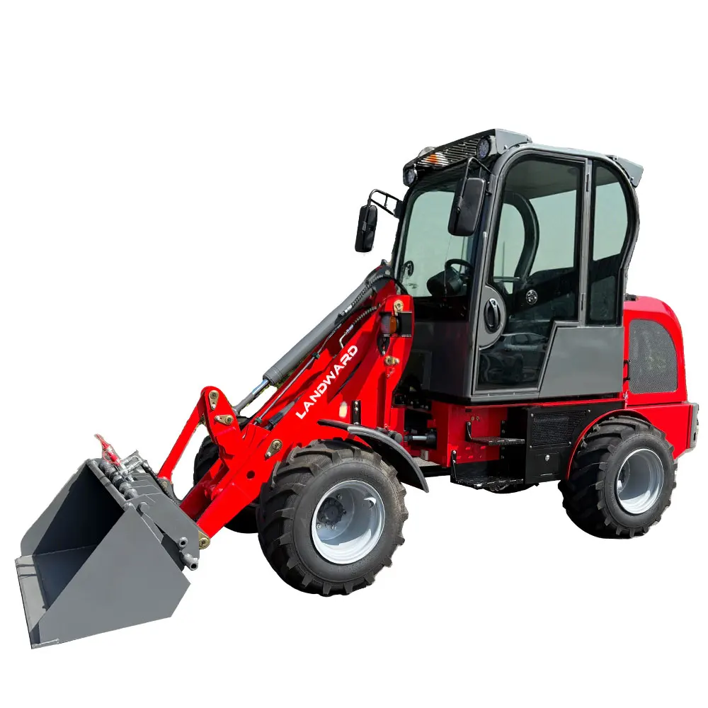 Mini 4WD Compacte Wiellader 2500kg Draagvermogen CE EPA Dieselmotor Gearticuleerde Landbouwlader Nieuwe Lader Dubbele Trommelremmen Aanpasbaar
