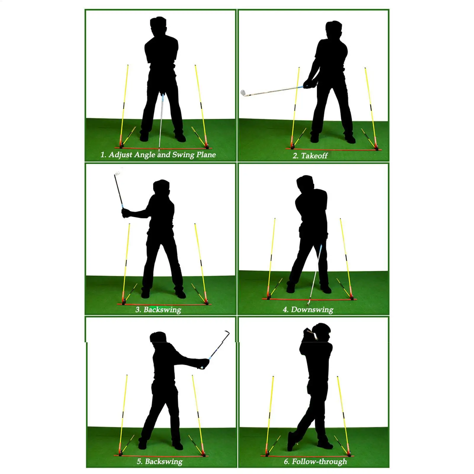 أدوات محاذاة أرجوحة الجولف، معدات تدريب التأرجح، زاوية قابلة للتعديل، أدوات تصحيح محاذاة الجولف للرجال المحترفين #3