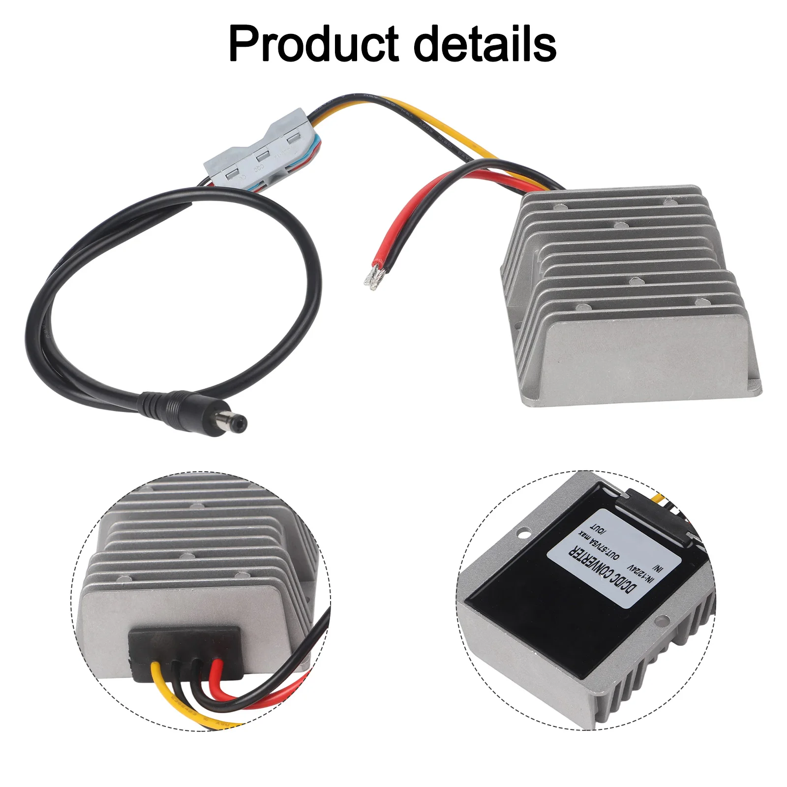 Hassle-Free Installation Power Conversion Kit DC-DC Power Power Supply 74*74*32mm 5A Output Aluminum Alloy Material