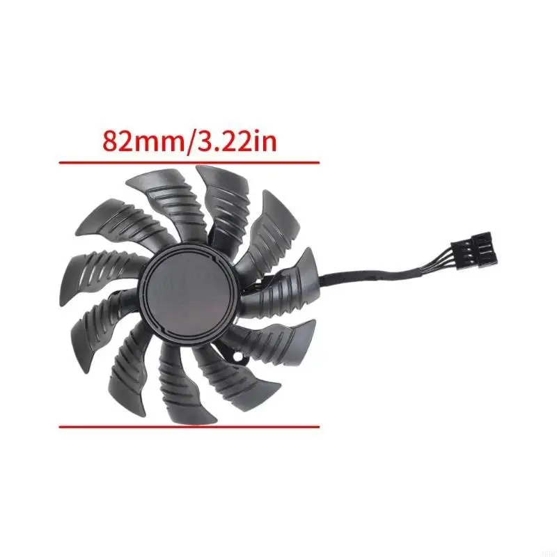 J6BC 82MM Graphics Card Cooling Fan T129215SU 4pin DC12V for Optimaled Performances