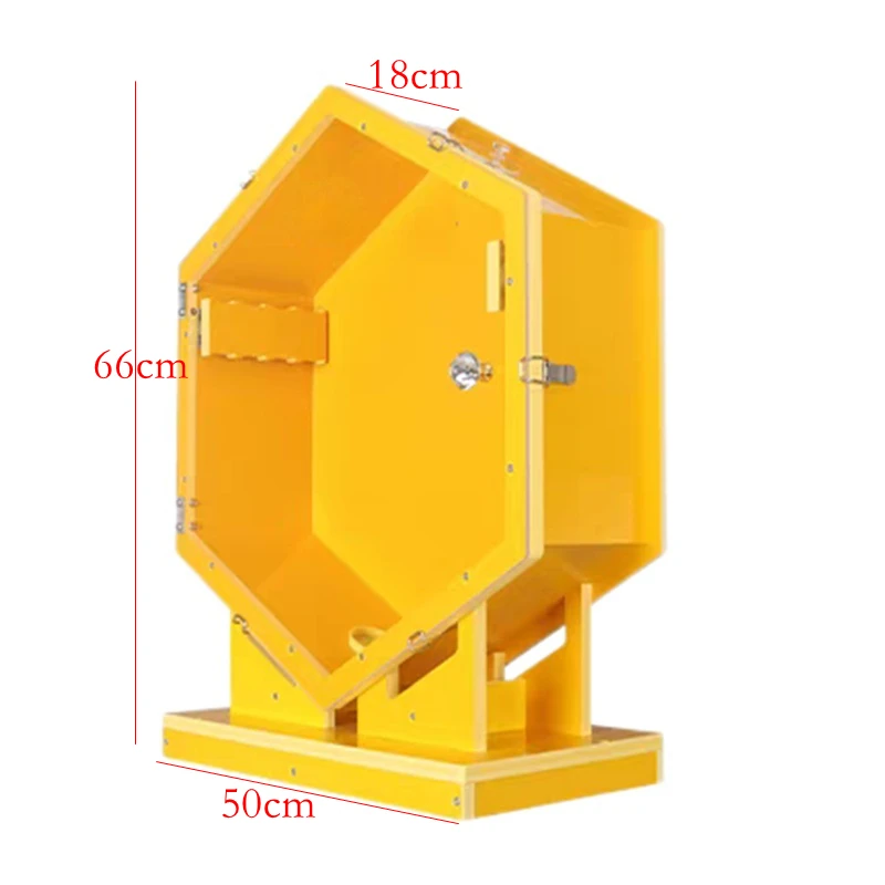 Hexagonal Indoor Observation Beehive Wall Mounted Beehive Indoor Beekeeping Ornamental Beehive 3-Frame Beehive