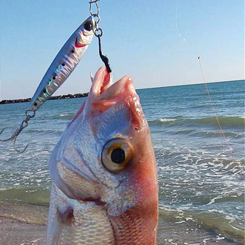 Magic Works Sea Jigging Metal Jig Lures 20g 30g 40g 60g Slow Pitch Saltwater Fishing Tuna Snapper Mackerel Bass Artificial Bait