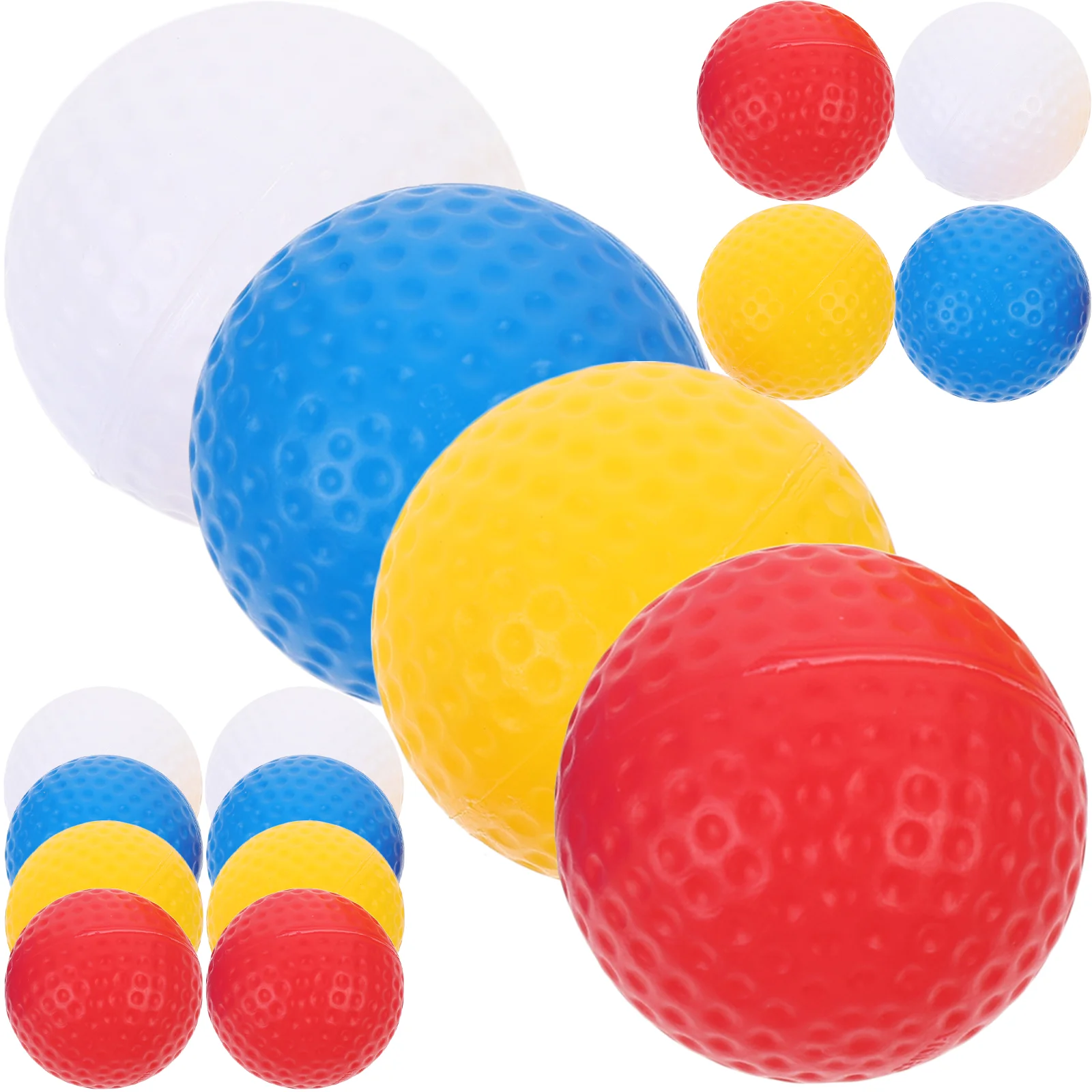 16 Uds. Pelotas de Golf huecas sin agujeros novedades de Golf pelotas de plástico resistentes al desgaste Mini mercancía a granel Pp práctica pequeña