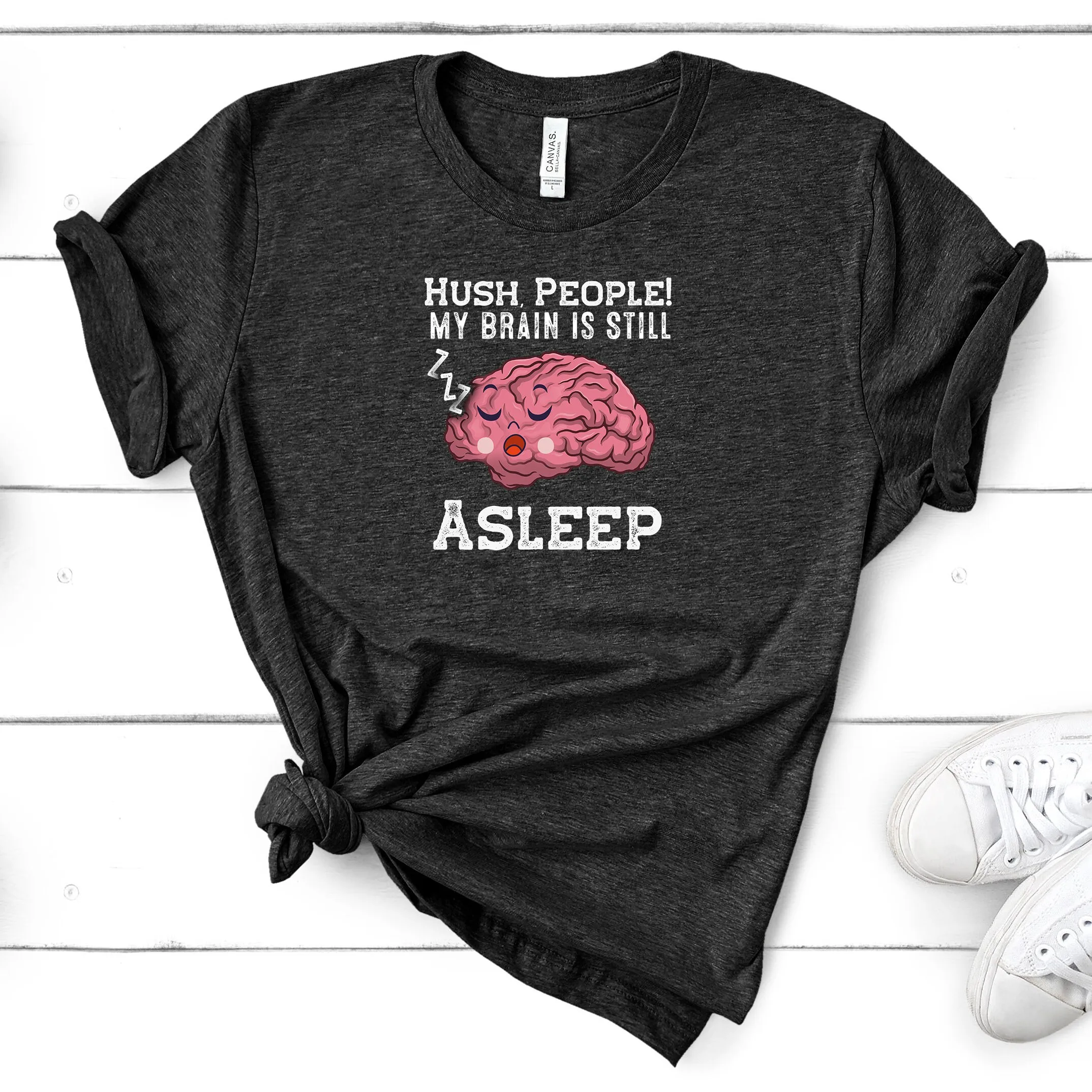 Exhausted Brain T Shirt Is Sleeping Funny Tired Aesthetic