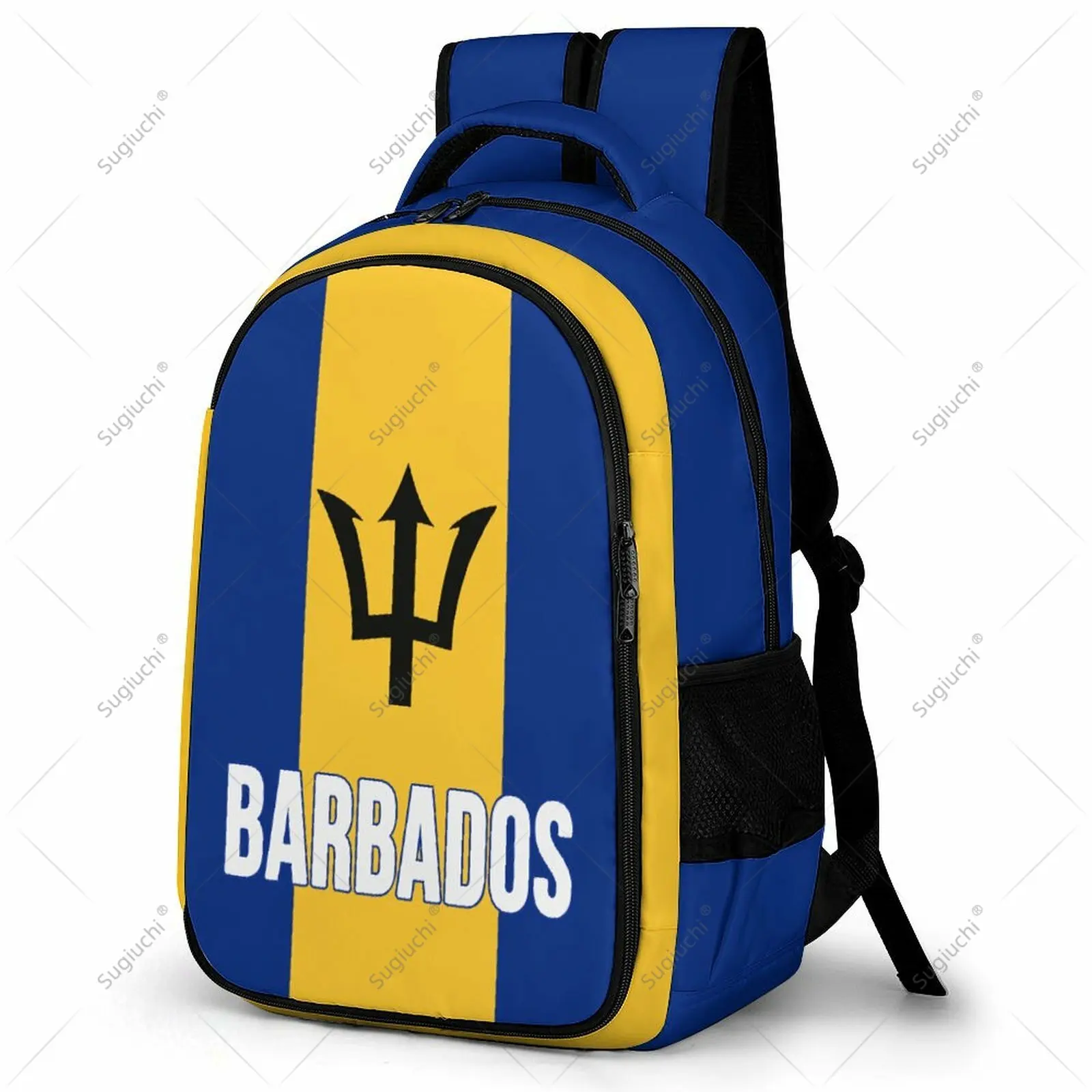 

Backpack Barbados Flag Student Schoolbag Smart Business Travel Leisure Backpack Laptop Back Pack Office Work Bag