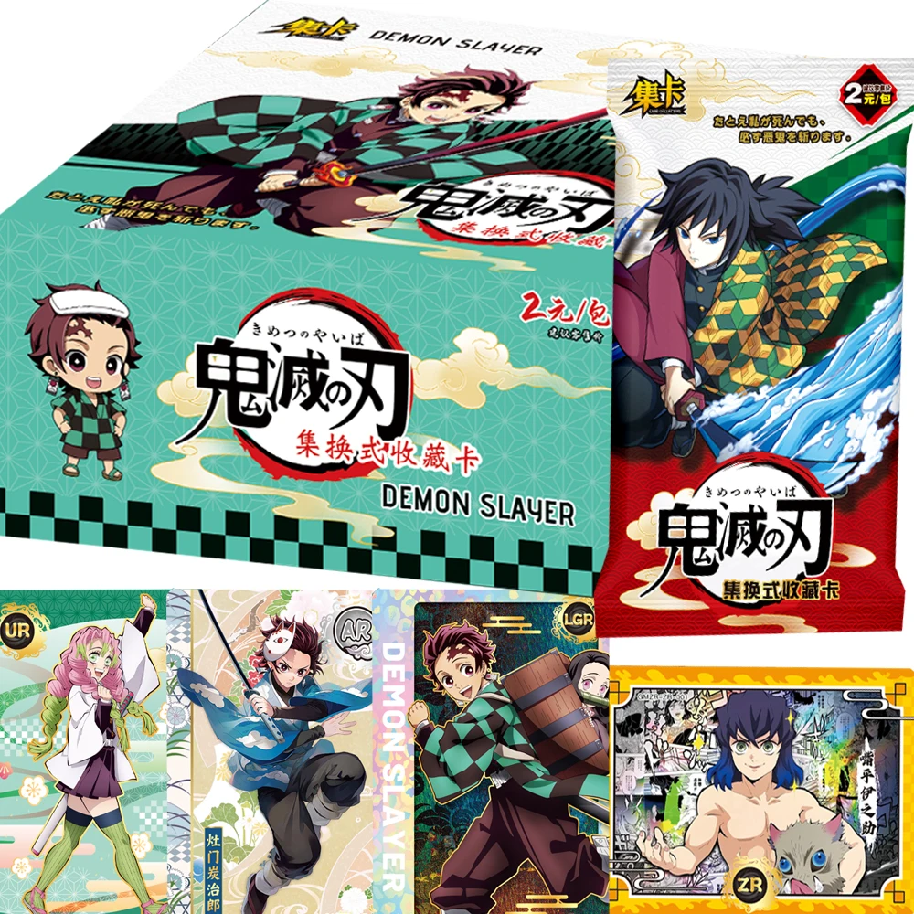 

Demon Slayer Collection Cards for Boys Girls Highly Loved Welcomed Anime Character Upgrade Thickened Version Card Table Toy Gift