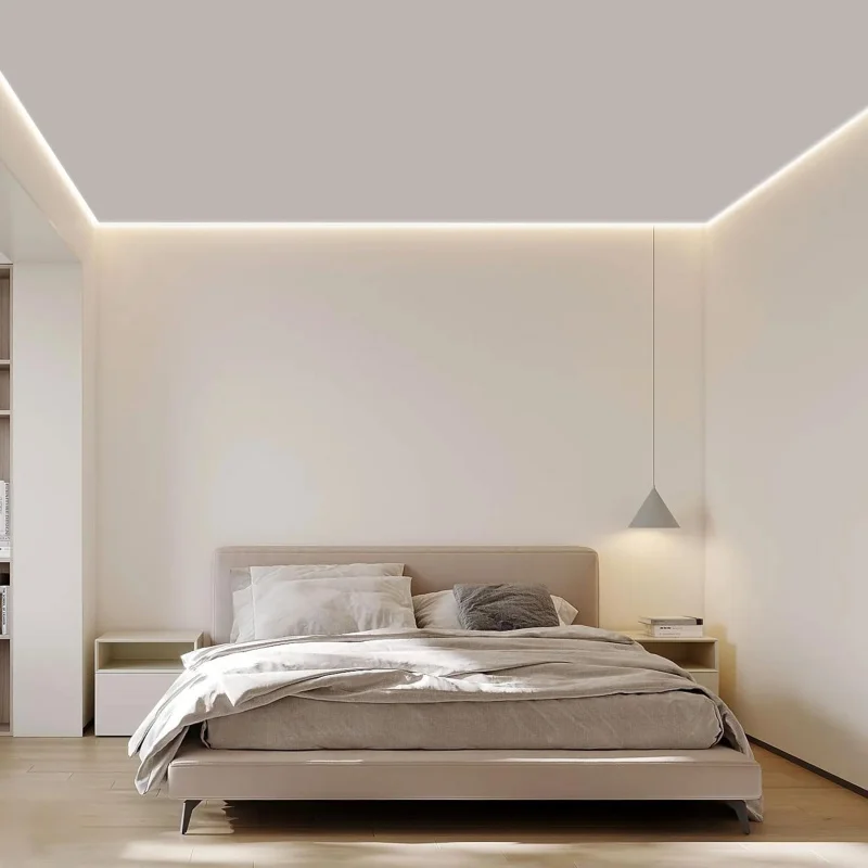 طقم شريط إضاءة LED أبيض بطول 20 قدم، 6500 كلفن، 360 شرائط مرنة قابلة للقص لغرفة النوم والمطبخ تحت كابي