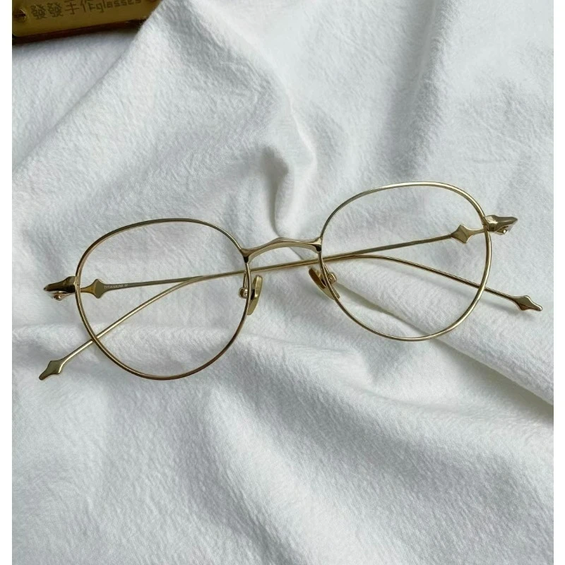 

Korea GM Vintage Comfortable Eyeglasses Fashion Round Pure Titanium Eyewear Luxury Prescription ep Glasses Frame For Men Women