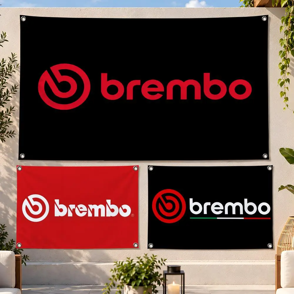 Brand Racing Brakes Brembo Flags Fan Flag Banner Wall Hanging Outdoor Yard Camping Dorm Garage Party Home Decor Gift