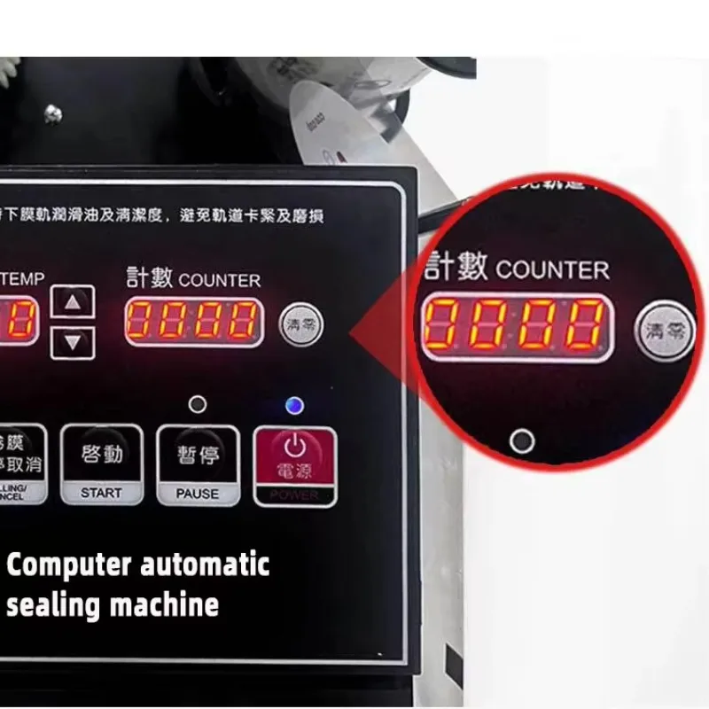 Commercial Electric Automatic Coffee Milk Tea Cold Hot Available Plastic Cup Sealing Machine