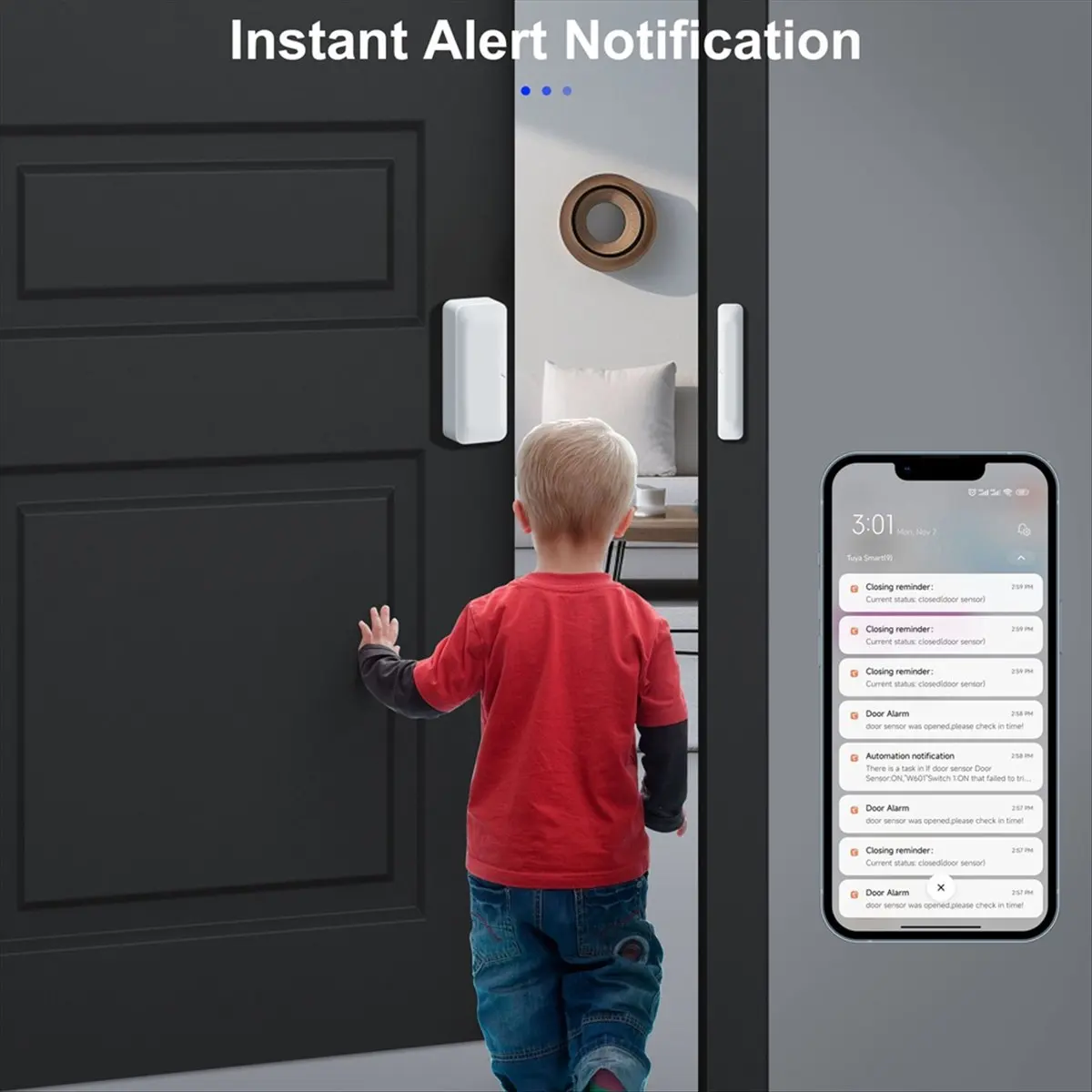 belong Tuya Zigbee Door Sensor Window Sensor Wireless Smart Door Sensor Alarm Support Home Security&Automation