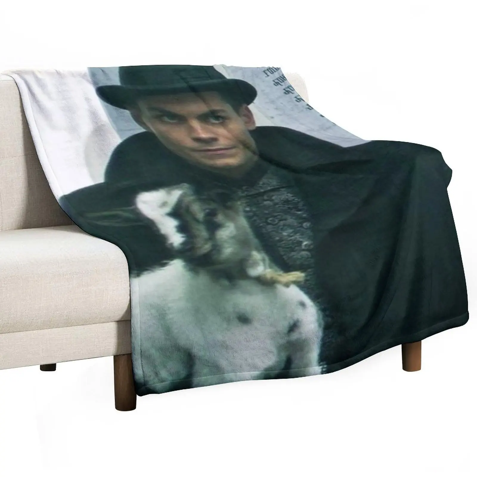 

Kaz with the Milo the goat Throw Blanket Warm Stuffeds valentine gift ideas Shaggy Blankets