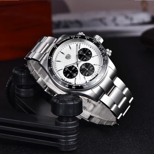 Imagen 2 del producto 2025 Rollstimi cronógrafo deportivo de negocios caja de regalo para hombres reloj de cuarzo de lujo moda zafiro Vk63 reloj de acero inoxidable 10BAR