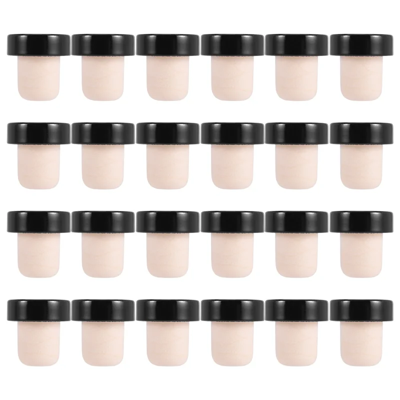 24Pcs T-Shaped Stopper Reusable Wine Cork Bottle Stopper Sealing Plug Bottle Cap for Wine Beer Bottles (Black)