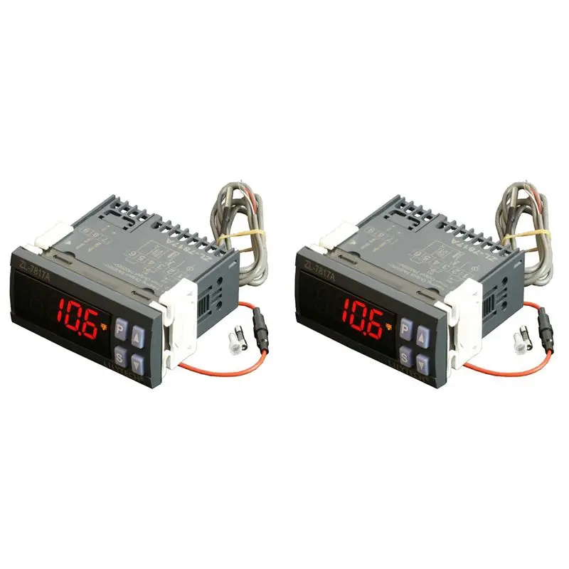 

ABBY-2X LILYTECH ZL-7817A PID Temperature Controller Thermostat With Integrated SSR 100-240Vac Power Supply