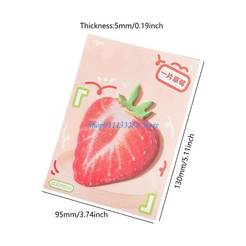 G88d 30 시트 Stickier Note Lovely Fruit Series Memos Pad School Office Supplies