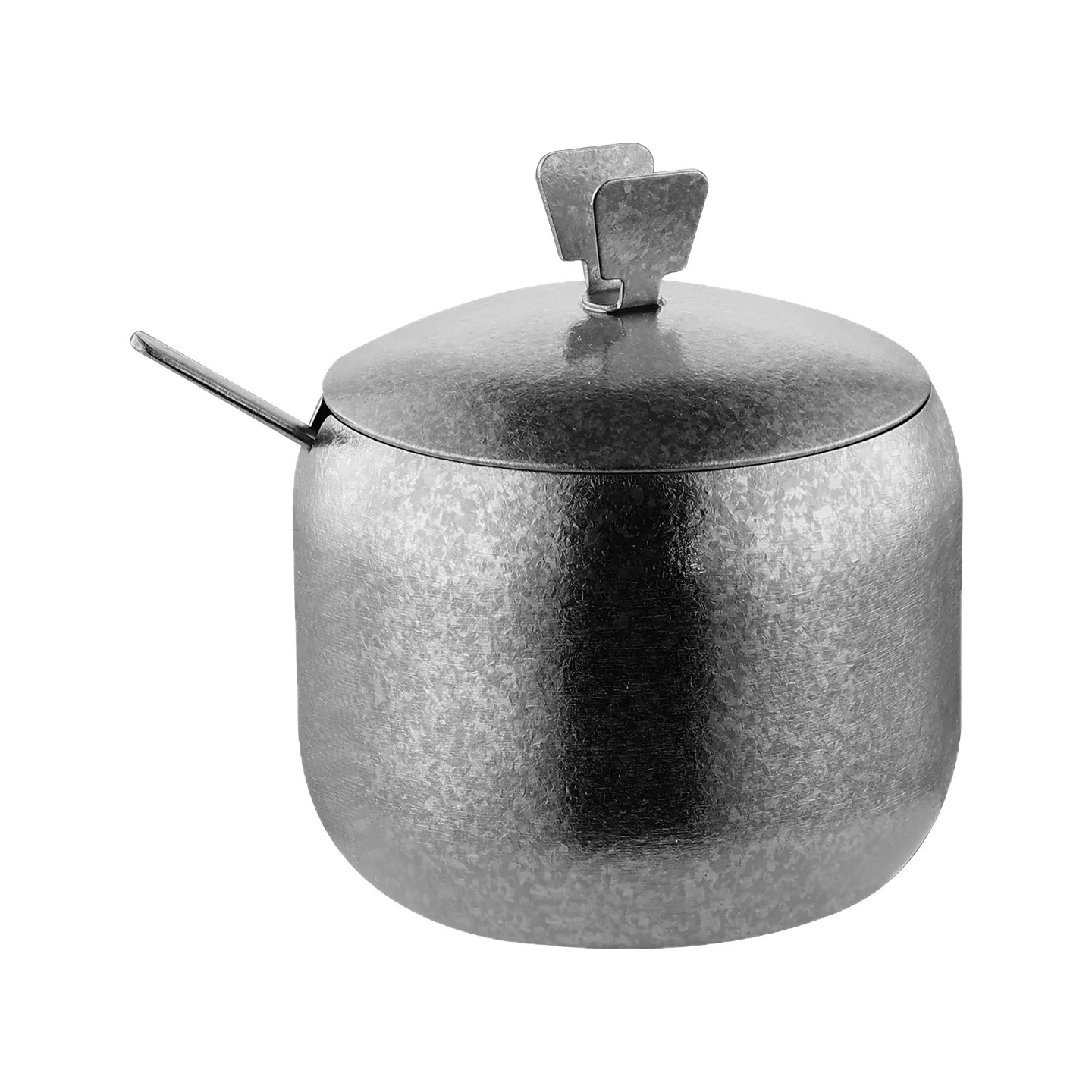 

DSA Home Household Pure Titanium Crystal Seasoning Jar Restaurant Chili Oil Salt Chicken Essence Jar with Spoon Seasoning