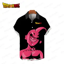 Dragon Ball Z Vegeta Men's Shirts Oversized Beach Style 2024 Goku Hawaiian Shirt Cool Fashion Harajuku Aesthetic Clothing